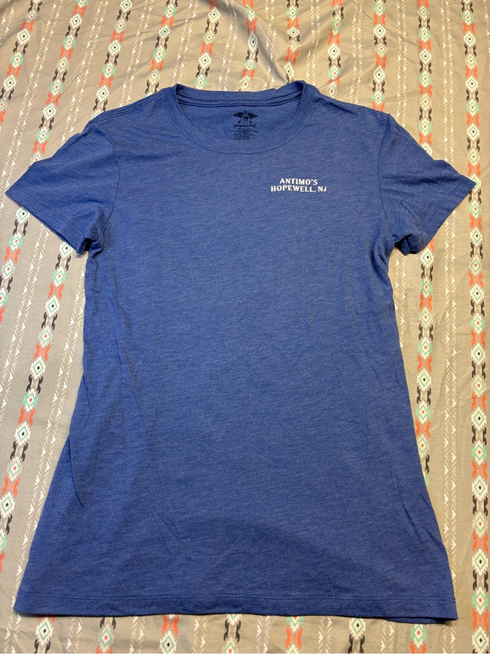🍄Antimo's Hopewell Women's Short-Sleeve Tee in Heather Blue - Picture 1 of 3